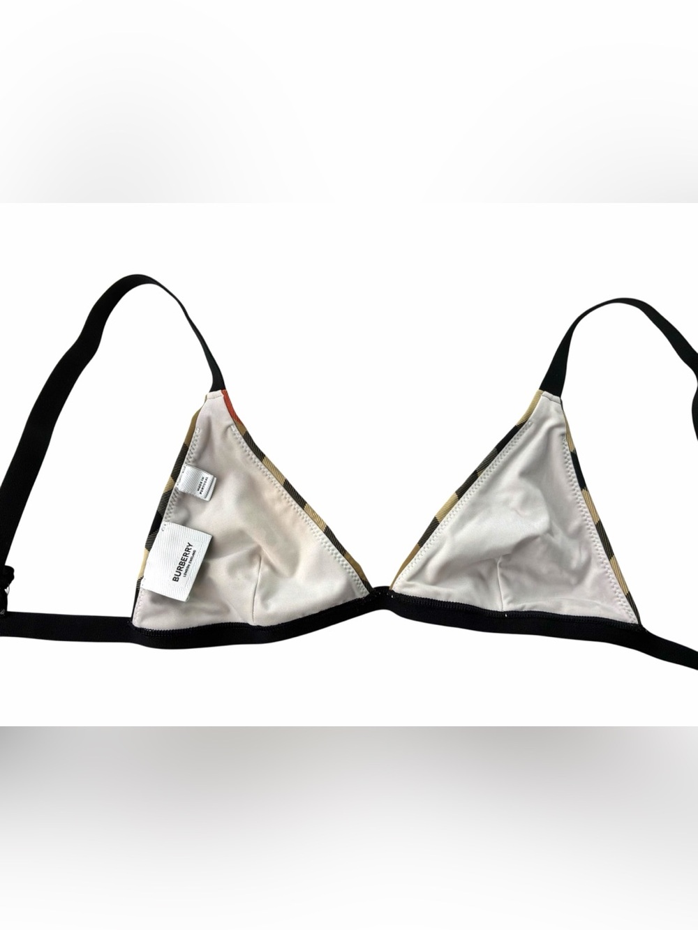 Burberry Check Triangle bikini top AUTHENTIC Medium - Picture 5 of 6